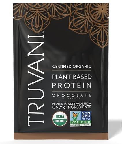 Truvani Veganes Erbsenproteinpulver | Schokolade | 20g Bio-Pflanzenprotein | 1 Portion | Keto | Gluten- & laktosefrei | Low Carb | Ohne Zuckerzusatz