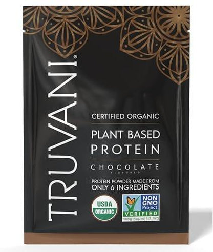 Truvani Veganes Erbsenproteinpulver | Schokolade | 20g Bio-Pflanzenprotein | 1 Portion | Keto | Gluten- & laktosefrei | Low Carb | Ohne Zuckerzusatz