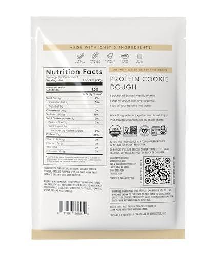 Truvani Veganes Erbsenproteinpulver Vanille | 20g Bio-pflanzliches Protein pro Portion | Keto | Gluten- & laktosefrei | Kohlenhydratarm | Ohne Zuckerzusatz