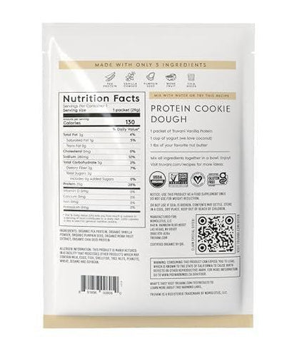 Truvani Veganes Erbsenproteinpulver Vanille | 20g Bio-pflanzliches Protein pro Portion | Keto | Gluten- & laktosefrei | Kohlenhydratarm | Ohne Zuckerzusatz