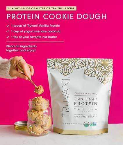 Truvani Veganes Erbsenproteinpulver Vanille | 20g Bio-pflanzliches Protein pro Portion | Keto | Gluten- & laktosefrei | Kohlenhydratarm | Ohne Zuckerzusatz