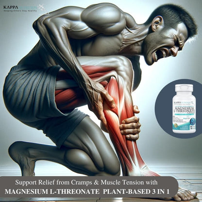 Kappa Nutrition Powered by Magbrain™ Magnesium L-Threonat auf Pflanzenbasis – 420 mg elementares Magnesium (3 Kapseln) aus 2.253 mg, 120 vegane Kapseln, Unterstützung für Gehirn, Schlaf & Muskeln