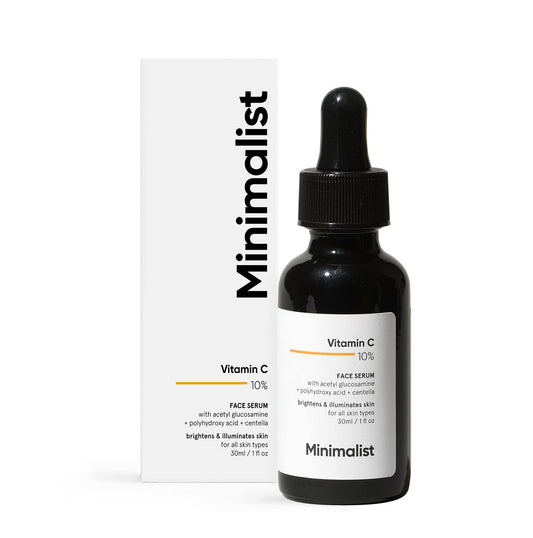 Minimalist 10% Vitamin C Serum für strahlende Haut | Verbessert die Feuchtigkeitsversorgung | Für alle Hauttypen | Für Frauen & Männer | 30 ml