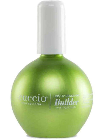 Cuccio Pro LED-UV Brush-On Builder Gel mit Calcium für Frauen – 2,5 oz Nagelgel (Nude)