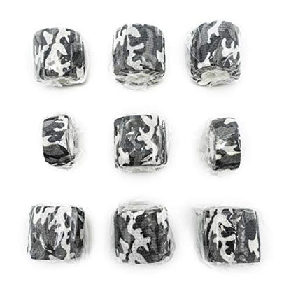 FRESINIDER 9 Rollen Selbstklebender Sportverband, Elastische Kohäsionsbandage für Sportverletzungen & Haustiere (7 Stk. 2" x 5 Yards + 2 Stk. 1" x 5 Yards) - City Camo