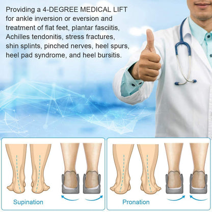 Orthopädische Einlegesohlen 4 Paar – Silikon Fersenkeile für Männer und Frauen, Korrektur von Pronation und Supination, O/X-Bein-Korrektur (Transparent)