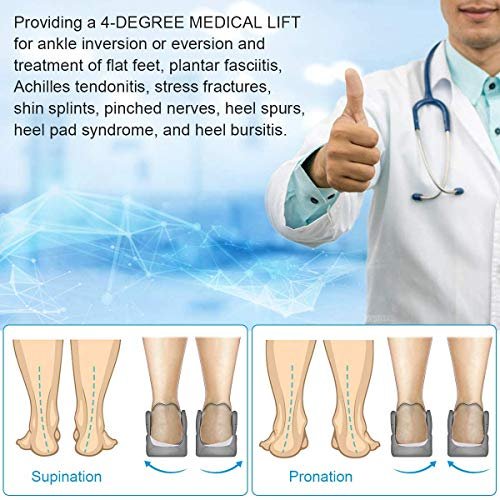 Orthopädische Einlegesohlen 4 Paar – Silikon Fersenkeile für Männer und Frauen, Korrektur von Pronation und Supination, O/X-Bein-Korrektur (Transparent)