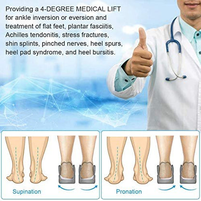 Orthopädische Einlegesohlen 4 Paar – Silikon Fersenkeile für Männer und Frauen, Korrektur von Pronation und Supination, O/X-Bein-Korrektur (Transparent)