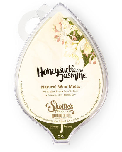 Shortie's Candle Company Geißblatt Jasmin natürliche Sojawachs-Schmelzen – 1 stark duftender Riegel à 85 g – Hergestellt aus 100 % Soja und ätherischen Duftölen – Phthalat- & paraffinfrei, vegan, ungiftig