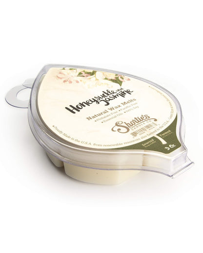 Shortie's Candle Company Geißblatt Jasmin natürliche Sojawachs-Schmelzen – 1 stark duftender Riegel à 85 g – Hergestellt aus 100 % Soja und ätherischen Duftölen – Phthalat- & paraffinfrei, vegan, ungiftig