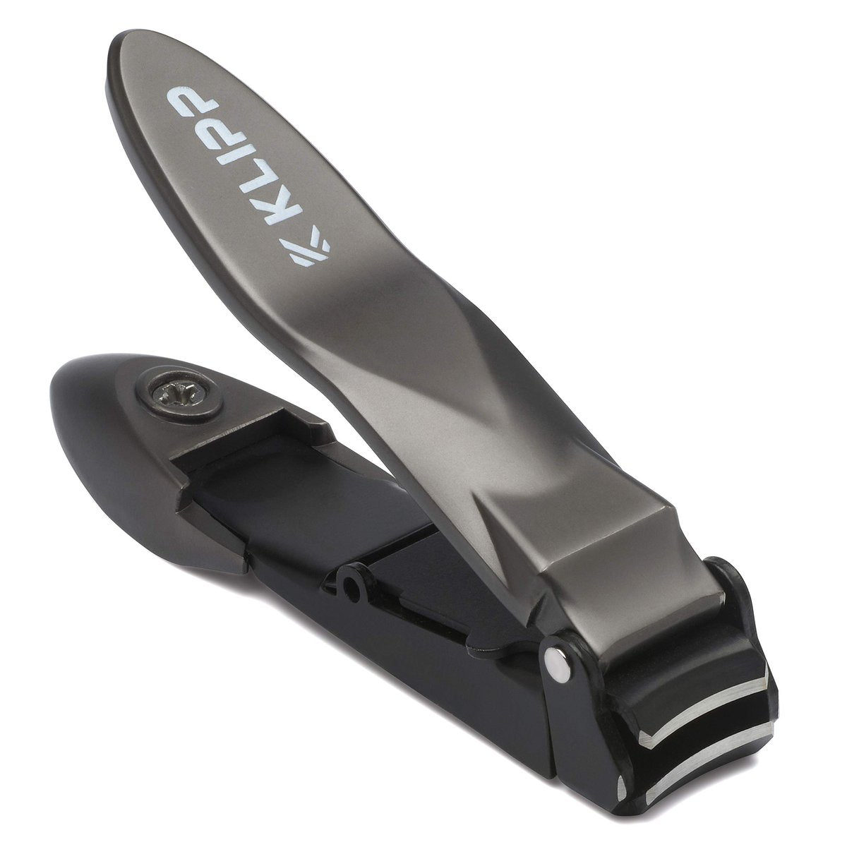 KLIPP Nagelknipser für Männer mit Auffangbehälter – Robuster, rasiermesserscharfer Nagelschneider, ergonomischer Hebel für Finger- und Zehennägel, ideales Geschenk für Männer, inklusive Ziplock-Beutel