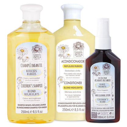 Camomila Intea Kids 3-in-1 Haarfarben-Aufheller-Set mit Kamillenextrakt – Lotion, Shampoo und Conditioner