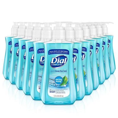 Dial Antibakterielle Flüssigseife Spring Water 7,5 oz (Pack mit 12) – Blaue Handseife