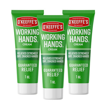 O'Keeffe's Working Hands Handcreme bei extremer Trockenheit - 3er Pack à 28 g - Reparierende Hautpflege für rissige, trockene Hände