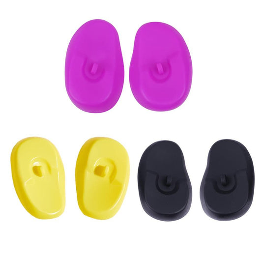 3 Paar Wiederverwendbare Weiche Silikon Ohrschützer Professionelle Ohrkapseln Wasserdicht Friseur Ohrkappen Beauty Tool für Haarfärben, Backöl usw.
