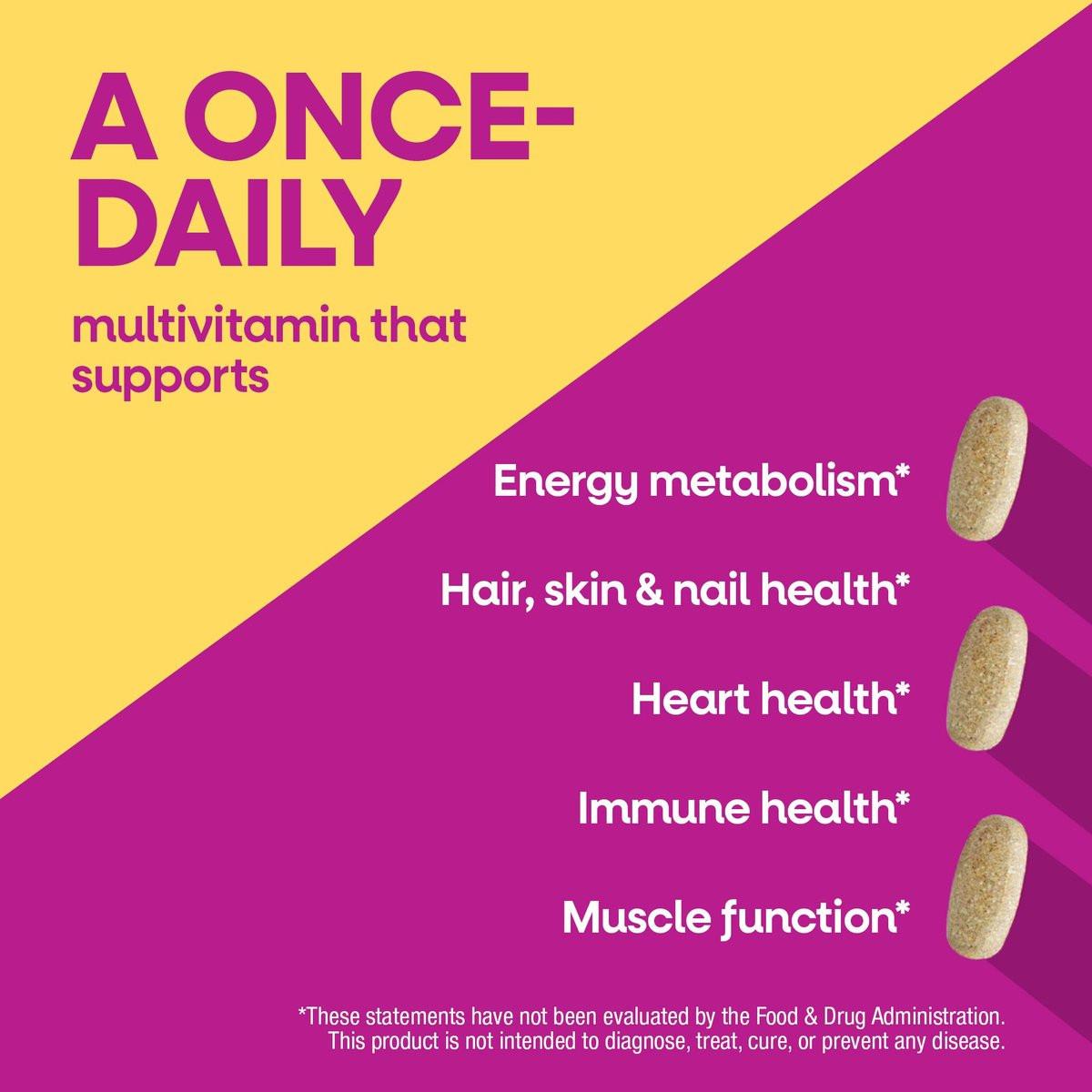 Nature's Way Alive! Komplett Multivitamin für Frauen – Tägliches Frauenvitamin mit B-Vitaminen, Superfood-Antioxidantien, unterstützt den Energiestoffwechsel, Haare, Haut & Nägel, 50 Tabletten