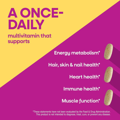 Nature's Way Alive! Komplett Multivitamin für Frauen – Tägliches Frauenvitamin mit B-Vitaminen, Superfood-Antioxidantien, unterstützt den Energiestoffwechsel, Haare, Haut & Nägel, 50 Tabletten