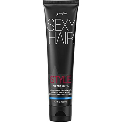 SexyHair Style Ultra Curl Support Styling Crème-Gel – 5,1 oz | Hohe Kontrolle & lang anhaltende Definition für Locken