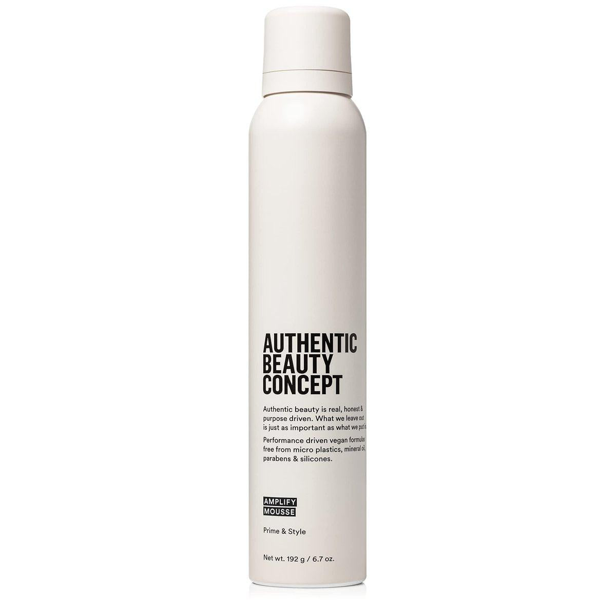 Authentic Beauty Concept Amplify Mousse – Volumen-Mousse mit leichtem Halt, Hitzeschutz, vegan & silikonfrei, 200 ml