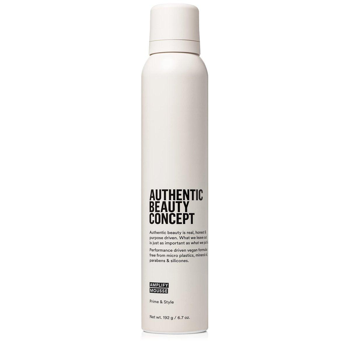 Authentic Beauty Concept Amplify Mousse – Volumen-Mousse mit leichtem Halt, Hitzeschutz, vegan & silikonfrei, 200 ml