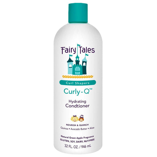 Fairy Tales Curly Q Feuchtigkeitsspendender Conditioner für Kinder – Paraben-, Sulfat-, Gluten- und Nussfrei – Für alle Lockentypen inkl. Multi-Kulti-Haar – 946 ml