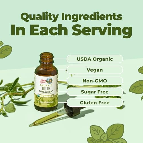 MaryRuth Organics Oregano Öl Tropfen | 6 Monate Vorrat | USDA Bio Oreganoöl flüssig | Kräutermischung für Immununterstützung | Verdauungsgesundheit | Allgemeines Wohlbefinden | Vegan | Zuckerfrei | Non-GMO | 30 ml