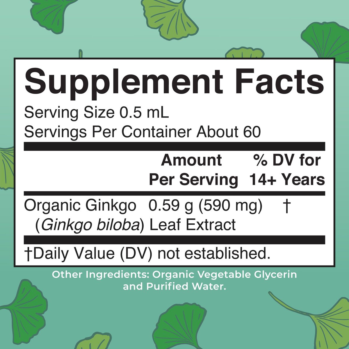 MARYRUTH'S Organics Ginkgo Blatt Flüssigtropfen | Pflanzliches Nahrungsergänzungsmittel | Nootropikum | Unterstützung für Kreislaufsystem & Nervensystem | USDA Bio | Vegan | 60 Portionen