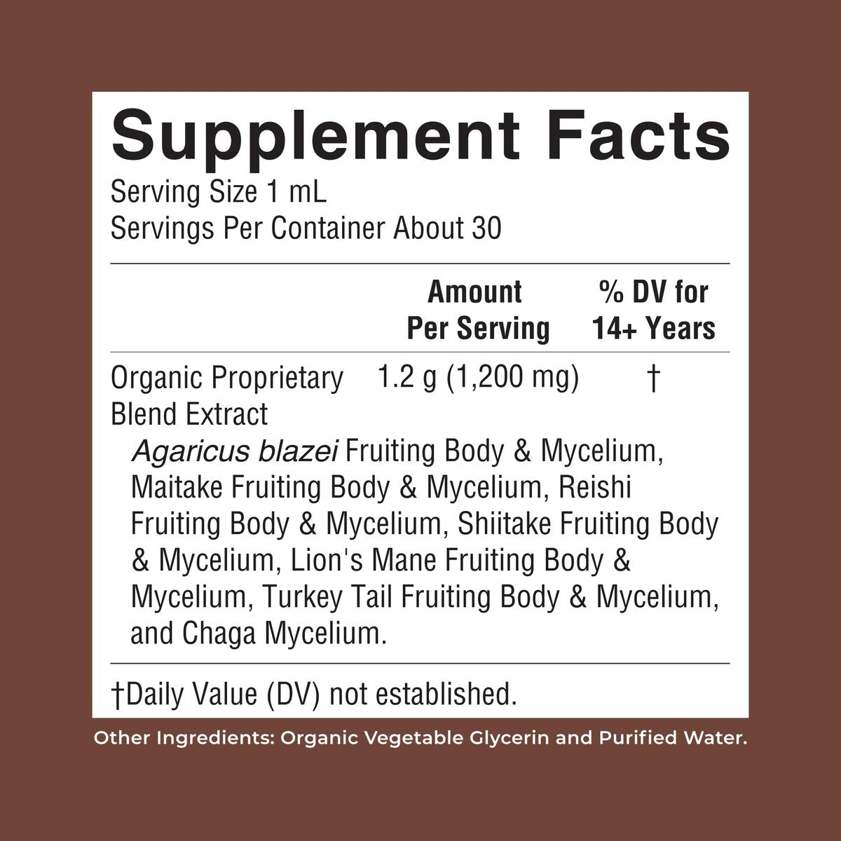 MARYRUTH'S Pilzkomplex | Löwenmähne | Truthahnschwanz | Reishi | Shiitake | Alkoholfrei | Bio | Vegan | 30 Portionen