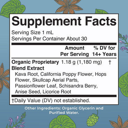 MaryRuth's Kava-Wurzel-Flüssigextrakt für Ruhe & Entspannung | Nervine & adaptogene Kräutermischung | USDA Bio | Zuckerfrei | Glutenfrei | Vegan | Ohne Gentechnik | Ab 14 Jahren | 30 ml | 30-Tage-Vorrat