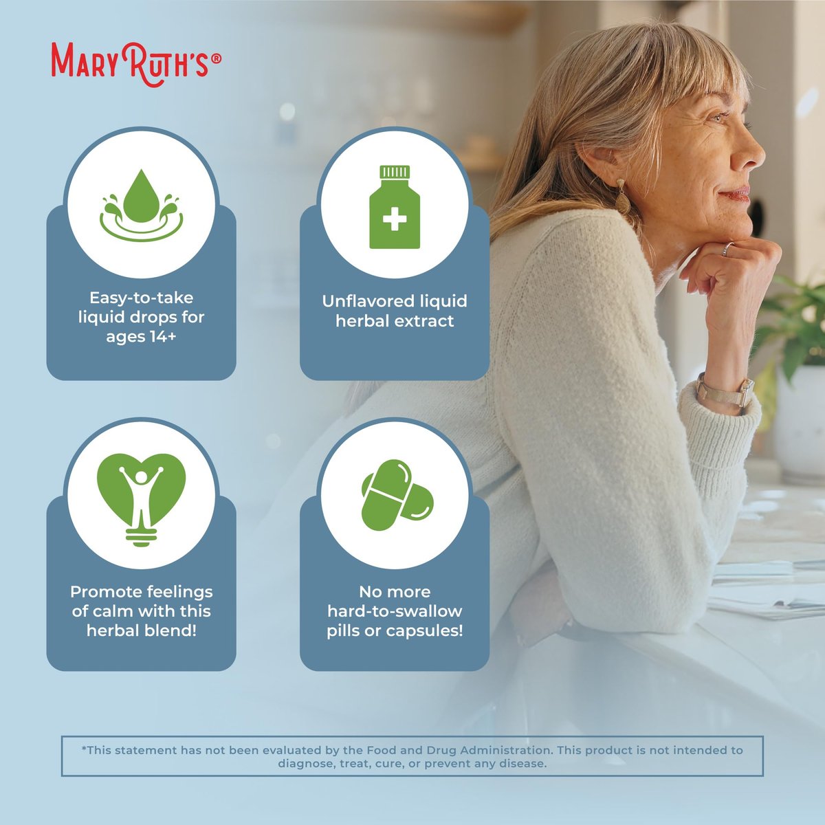 MaryRuth's Kava-Wurzel-Flüssigextrakt für Ruhe & Entspannung | Nervine & adaptogene Kräutermischung | USDA Bio | Zuckerfrei | Glutenfrei | Vegan | Ohne Gentechnik | Ab 14 Jahren | 30 ml | 30-Tage-Vorrat