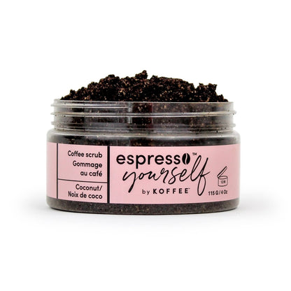 Koffee Beauty Kaffee-Peeling mit Kokosnuss – 4 oz – Für Männer & Frauen – Mit natürlichem Kaffee & Kokosöl