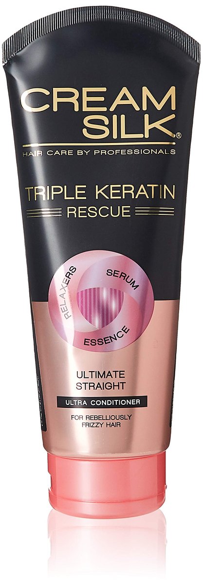 Cream Silk Triple Keratin Rescue Ultimate Straight Conditioner 340 ml – Glätte und Pflege für geschädigtes Haar
