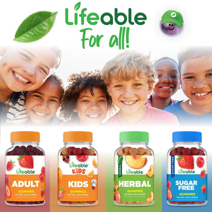 Lifeable Vitamin-D-Gummis für Kinder | Vitamin D3 1000 IE | Leckerer Geschmack für starke Knochen und Immunsystem | 90 Gummis