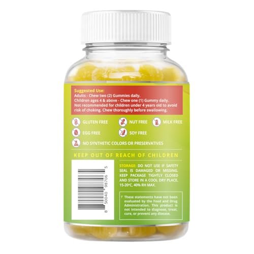 BeLive Magnesium Glycinat Gummis 200 mg – Zuckerfreies Supplement für Muskelentspannung, Schlafunterstützung & Herzgesundheit für Erwachsene & Kinder – Ananasgeschmack – 60 Stück