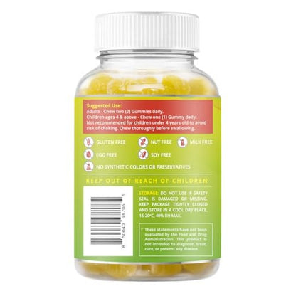 BeLive Magnesium Glycinat Gummis 200 mg – Zuckerfreies Supplement für Muskelentspannung, Schlafunterstützung & Herzgesundheit für Erwachsene & Kinder – Ananasgeschmack – 60 Stück