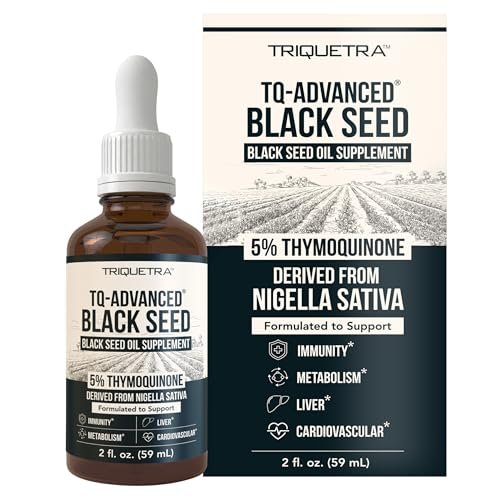 Schwarzkümmelöl flüssig | 5% Thymochinon - TQ-Advanced® | Hochpotent - 100 mg pro Portion - 15:1 Konzentrat aus Nigella Sativa Extrakt, Rohform, vegane Formel, Glasflasche (30 Portionen)