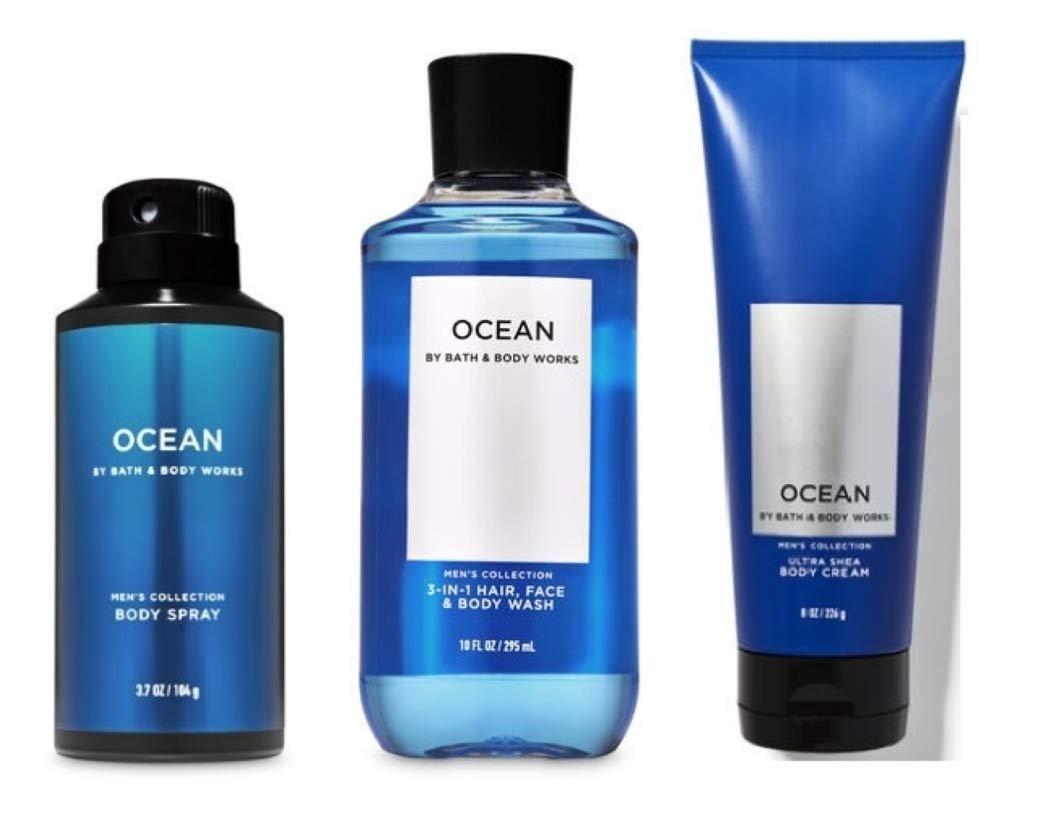 Bath and Body Works Ocean für Männer – 3-teiliges Set (2020 Edition) – Duschgel und Körperpflege