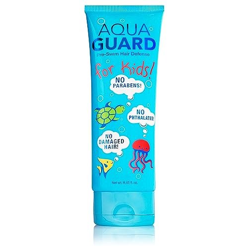 AQUA GUARD Pre-Swim Hair Defense für Kinder | Chlorinschutz + Knotenkontrolle für Pooltage | Hergestellt in Kalifornien | Farbschonend, hinterlässt duftendes Haar | 240 ml