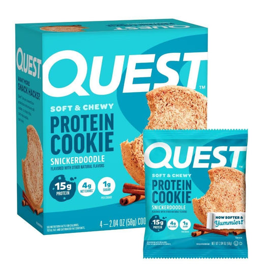 Quest Nutrition Snickerdoodle Protein Cookie – 15g Protein, 1g Zucker, Keto-freundlich, 4er-Pack