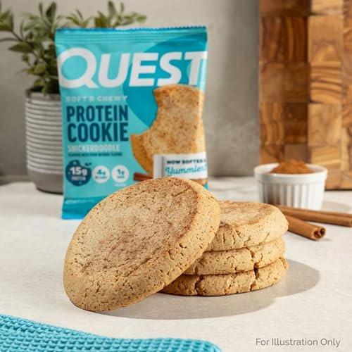 Quest Nutrition Snickerdoodle Protein Cookie – 15g Protein, 1g Zucker, Keto-freundlich, 4er-Pack