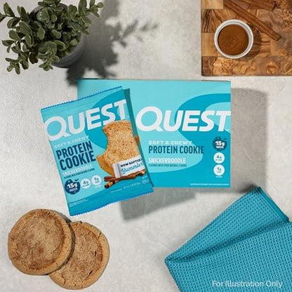 Quest Nutrition Snickerdoodle Protein Cookie – 15g Protein, 1g Zucker, Keto-freundlich, 4er-Pack