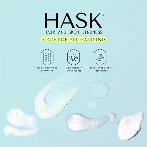 HASK Curl Care Shampoo & Conditioner Set mit Kokos- und Arganöl | Für lockiges Haar, sulfatfrei, parabenfrei, glutenfrei, vegan, tierversuchsfrei, farbsicher | 2x 355 ml