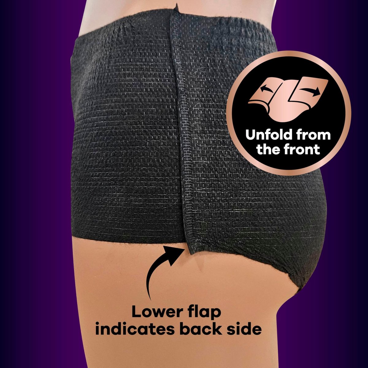 Always Discreet Boutique Inkontinenz- und Wochenbettunterwäsche für Frauen, Maximaler Schutz, Größe L, Schwarz, 10 Stück