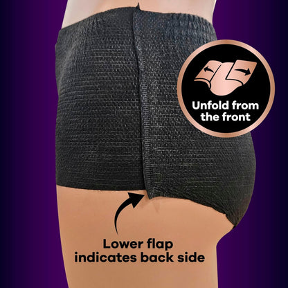 Always Discreet Boutique Inkontinenz- und Wochenbettunterwäsche für Frauen, Maximaler Schutz, Größe L, Schwarz, 10 Stück