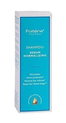 Foltene Sebum Klärendes Shampoo für fettiges Haar – Normalisierendes Shampoo für fettige Kopfhaut mit Vitamin B6, Biotin, Salbei – Entfernt überschüssiges Öl, erfrischt die Kopfhaut, reinigt das Haar – 200 ml