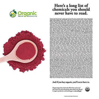 Bio Rote Bete Pulver | 226 g | USDA Bio, Roh & Non-GMO | Stickstoffmonoxid-Booster für Ausdauer & Durchblutung | Vegan | 100% Roh aus Indien