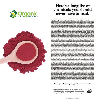 Bio Rote Bete Pulver | 226 g | USDA Bio, Roh & Non-GMO | Stickstoffmonoxid-Booster für Ausdauer & Durchblutung | Vegan | 100% Roh aus Indien