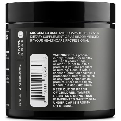 Toniiq 99%+ 20mg PQQ Supplement – Hochreines PQQ 20 mg konzentrierte Formel – 120 Kapseln – Pyrrolochinolinchinon – 1 Kapsel pro Portion – Vegetarische Kapseln