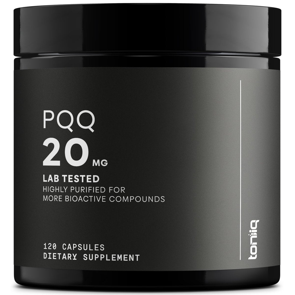 Toniiq 99%+ 20mg PQQ Supplement – Hochreines PQQ 20 mg konzentrierte Formel – 120 Kapseln – Pyrrolochinolinchinon – 1 Kapsel pro Portion – Vegetarische Kapseln
