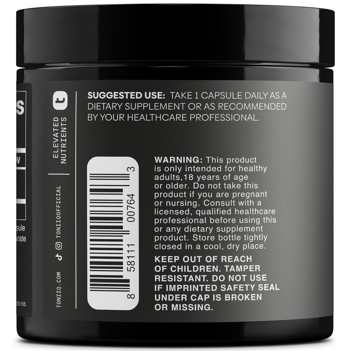 Toniiq 99%+ 20mg PQQ Supplement – Hochreines PQQ 20 mg konzentrierte Formel – 120 Kapseln – Pyrrolochinolinchinon – 1 Kapsel pro Portion – Vegetarische Kapseln